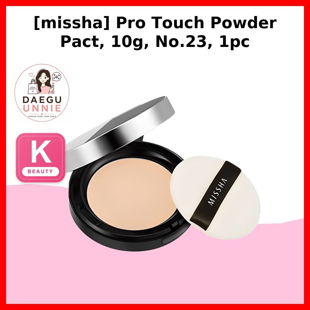 [missha] Pacto De Pó Pro Touch , 10g , No . 23 , 1 Unidade/Coreano/Acabamento Impecável