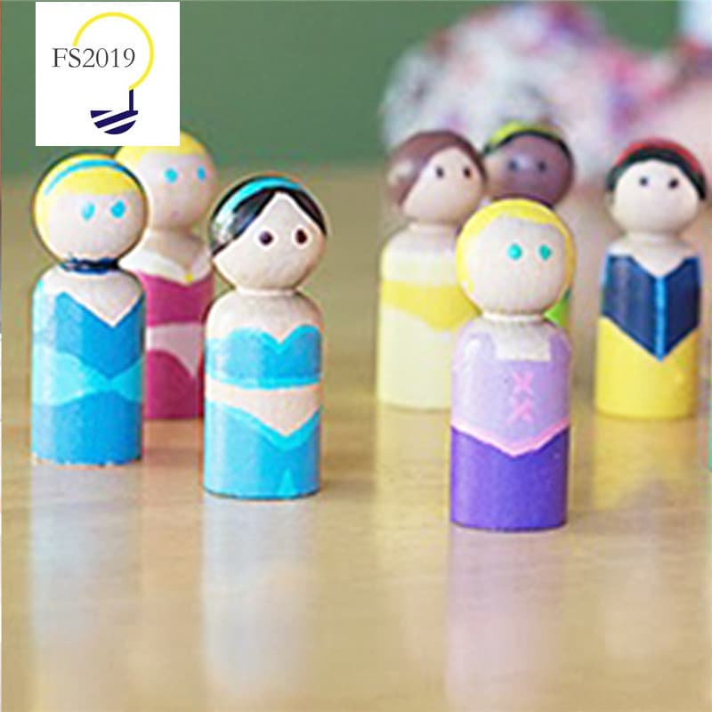 10 Pçs Decoração De Casamento De Madeira Espaços Em Branco diy Artesanato Anjo Boneca Corpos Pessoas Doodle Festa De Fam