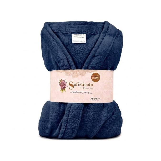 Roupão Com Bolso Premium Sofisticata Atlântica Unissex -Tamanho ( M ) Ultimas Unidades