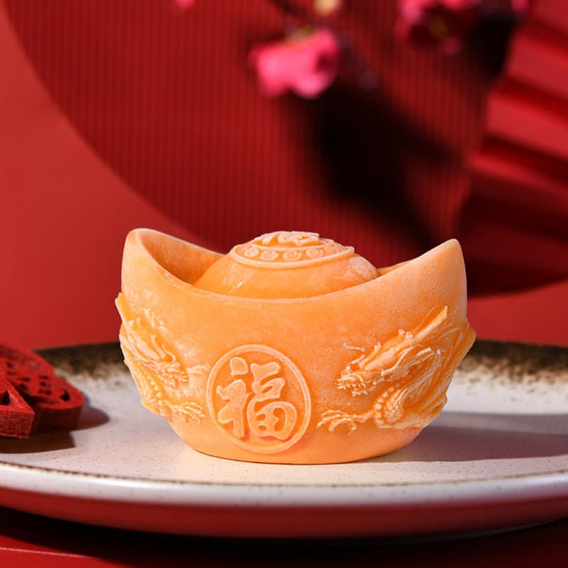 Lingote de ouro Mousse bolo molde de Silicone cabaça leão despertar pastelaria chinesa geléia pudim Chocolate cozimento