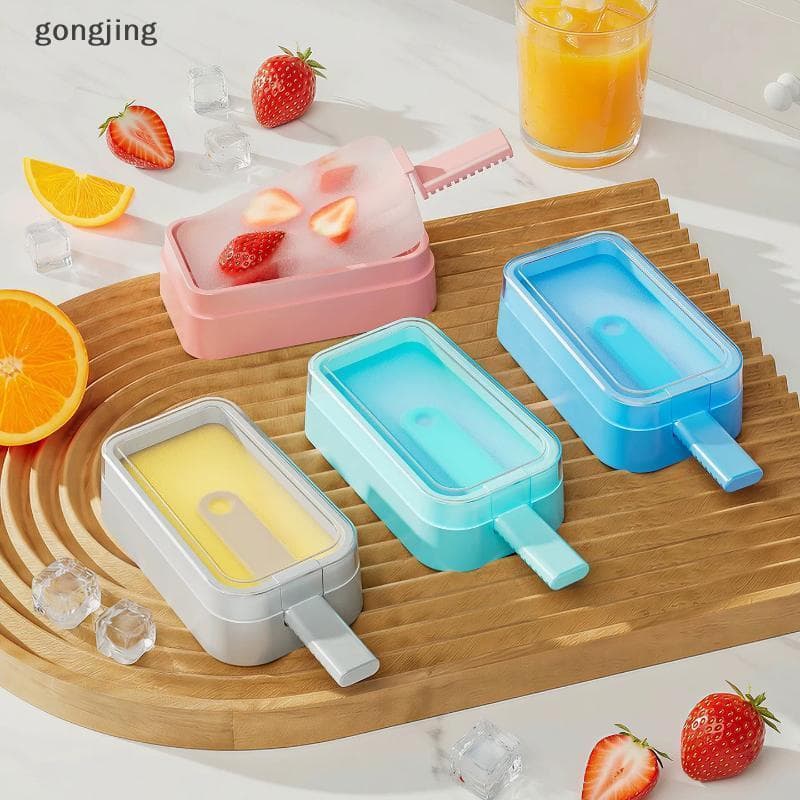 gongjing Moldes De Silicone Para Picolé , Com Stis , Formas Reutilizáveis De Sorvete , Molde Faça Você Mesmo , Cubo De G