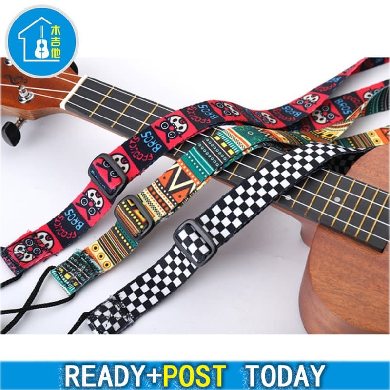 Correia Colorida Para Ukulele , Fita De Transferência Térmica , Estilo Étnico , Prática , Pequena Guitarra ,