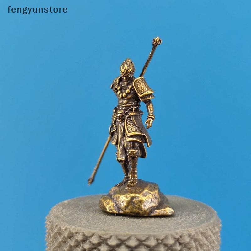 Macaco Antigo Sun Wukong Estatuetas Em Miniatura Artesanato Mini Pudge Dourado Wu Estátua Modelo Enfeites De Mesa Decora