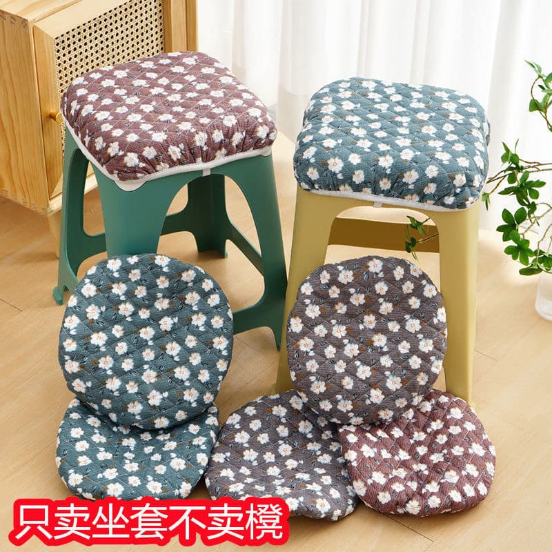 Capa de pano quadrada para banco, almofada quadrada para banco de plástico, almofada com alça quadrada, algodão