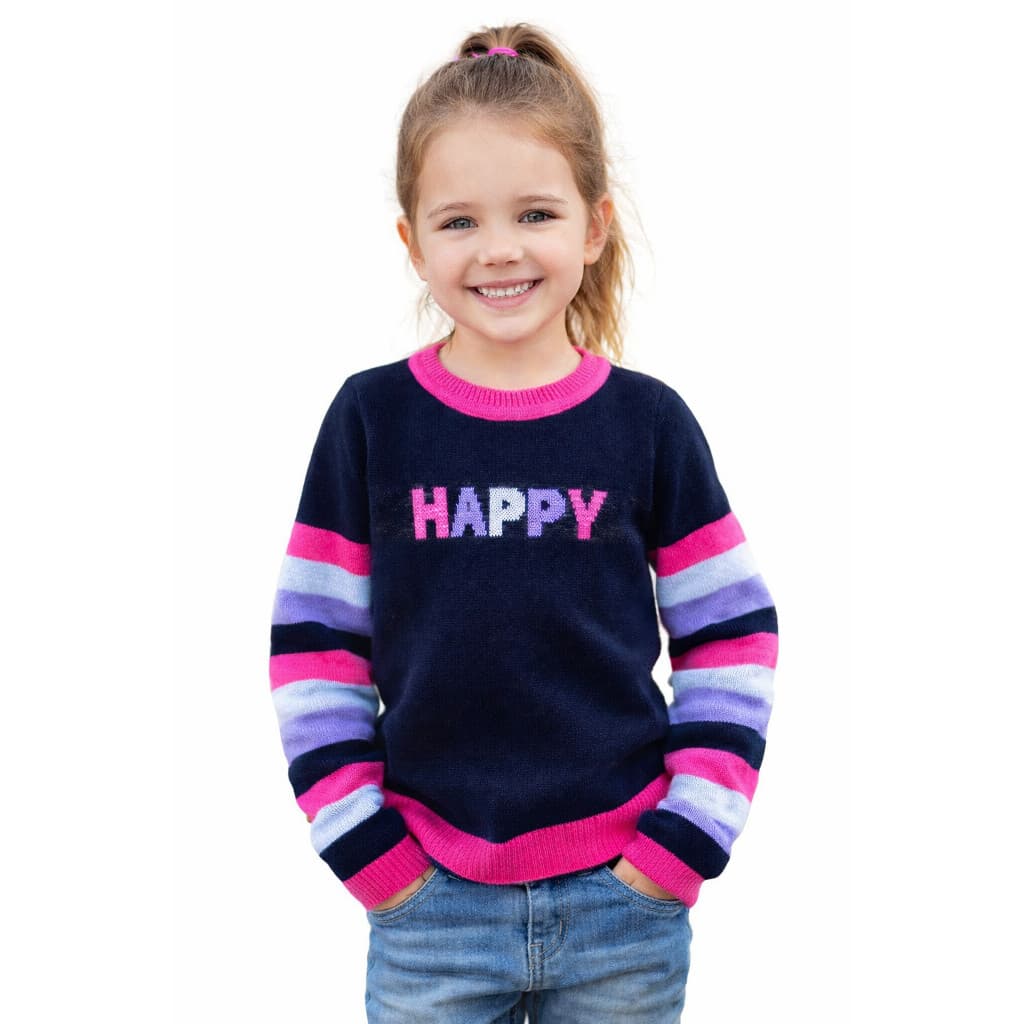 Blusa Infantil de Tricô Meninas Happy Promoção 2026