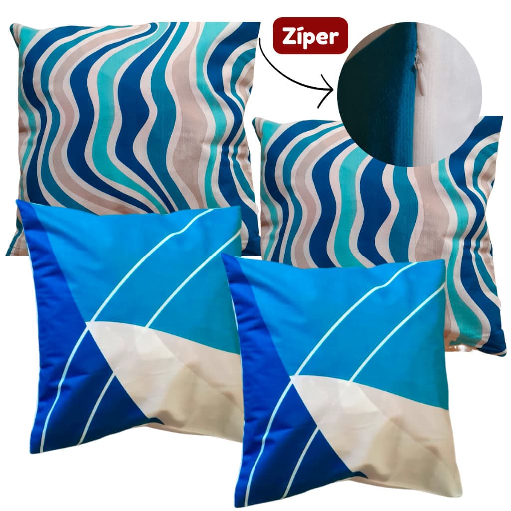 Kit 4 Capas De Almofada Decorativa Elegante Sofá Sala 42x42