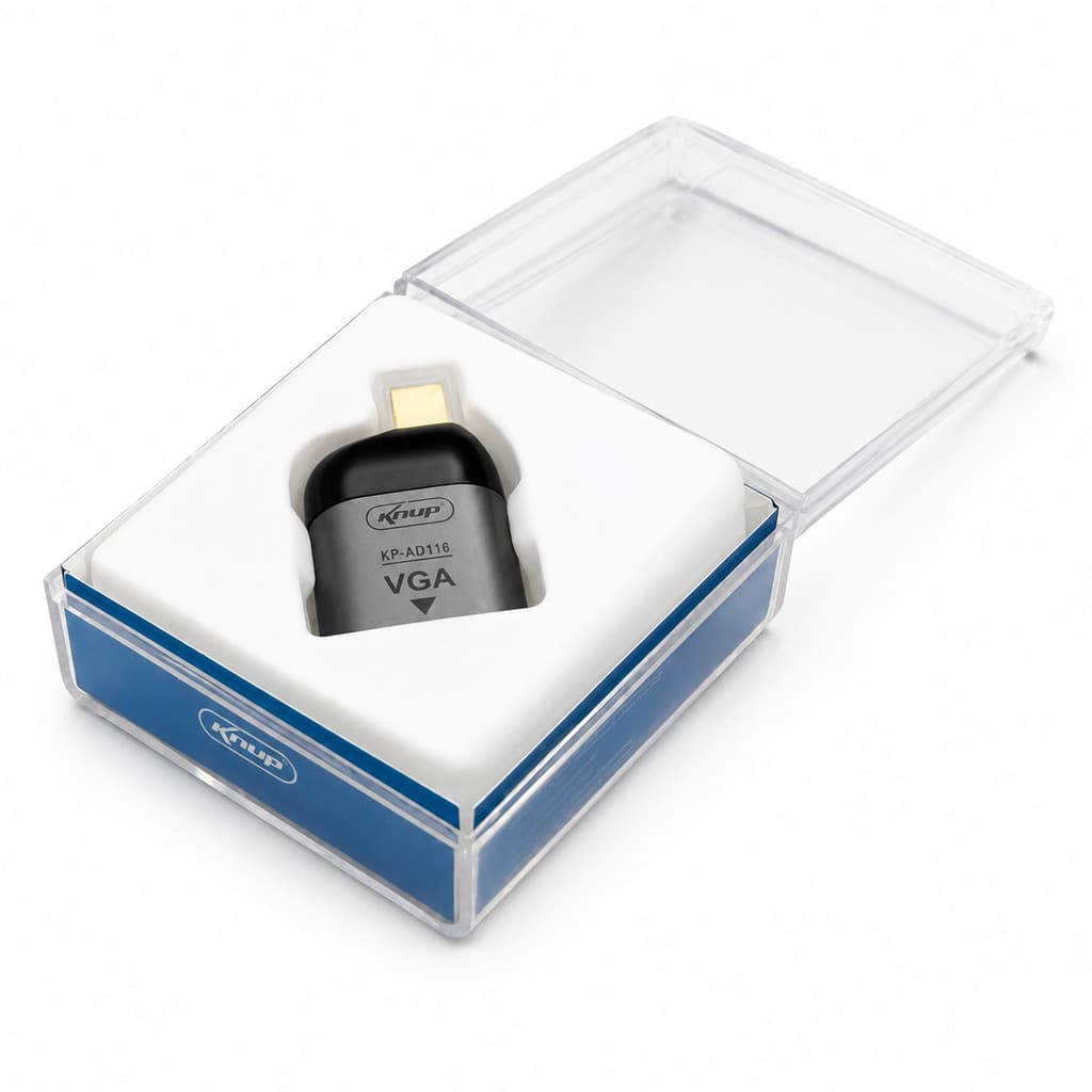 Adaptador USB-C para VGA KP-AD116 Compatível Notebook Tablet