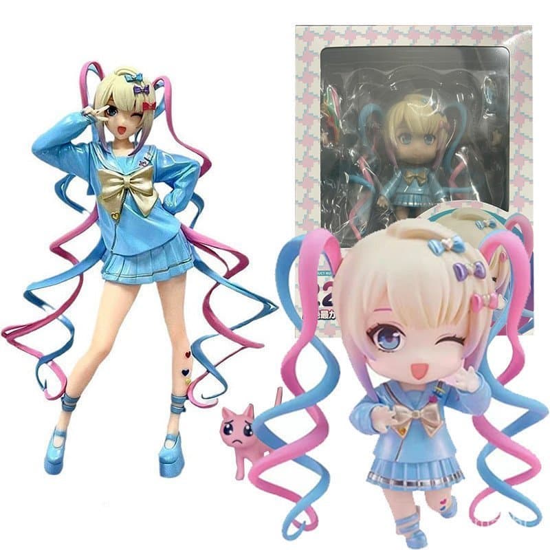 Não Nendoroid. 2201 NEY GIRL OVERDOSE Action Figure KAngel Boneca conjunta que muda de rosto O12Q