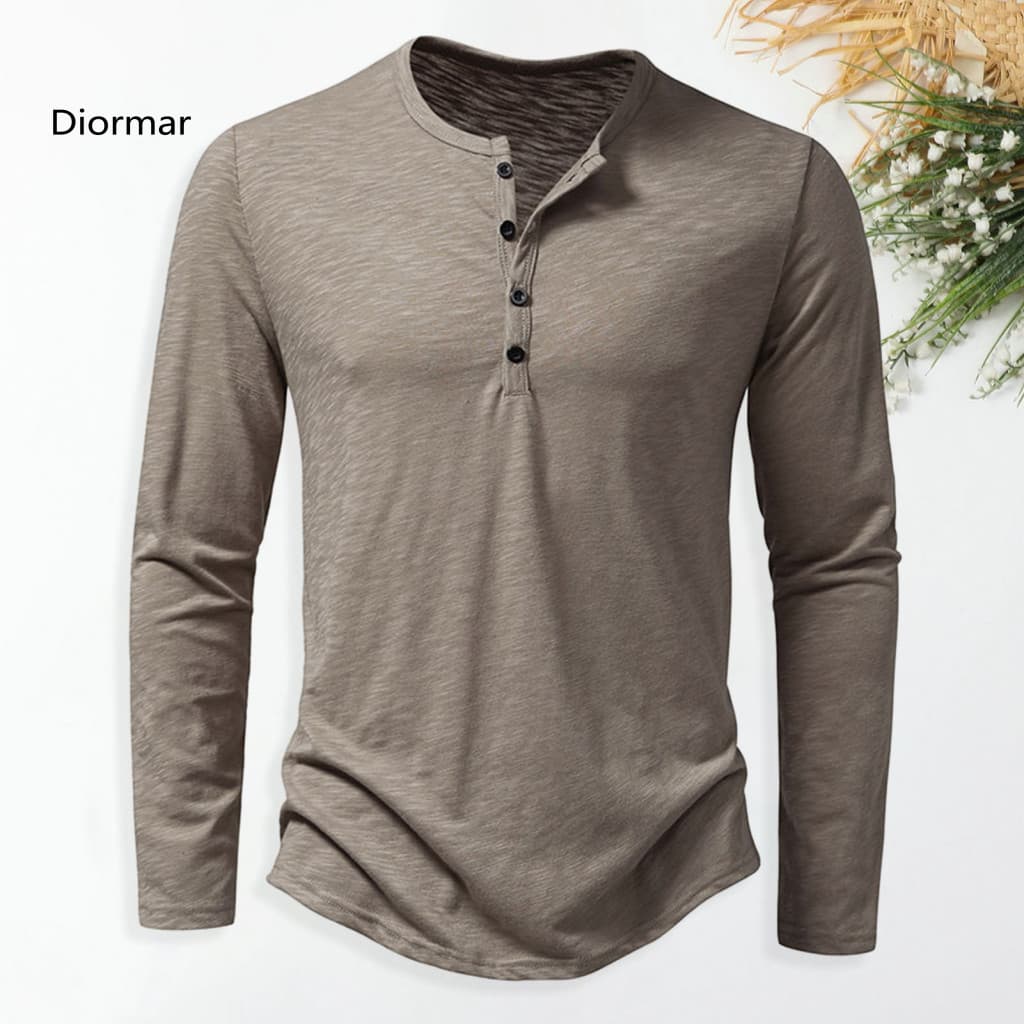 Bottoming Tee Shirt Solid Color Men's Autumn Winter Long Sleeve Slim Fit O-neck Buttoned T-shirt Casual Streetwear Top f