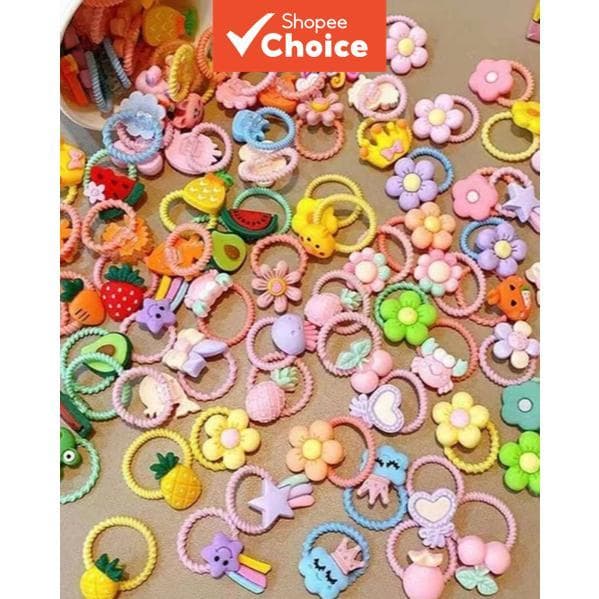Conjunto De Gravata De Cabelo Infantil Fofa De Desenho Animado Pequeno Para Anel De Faixa Bebê