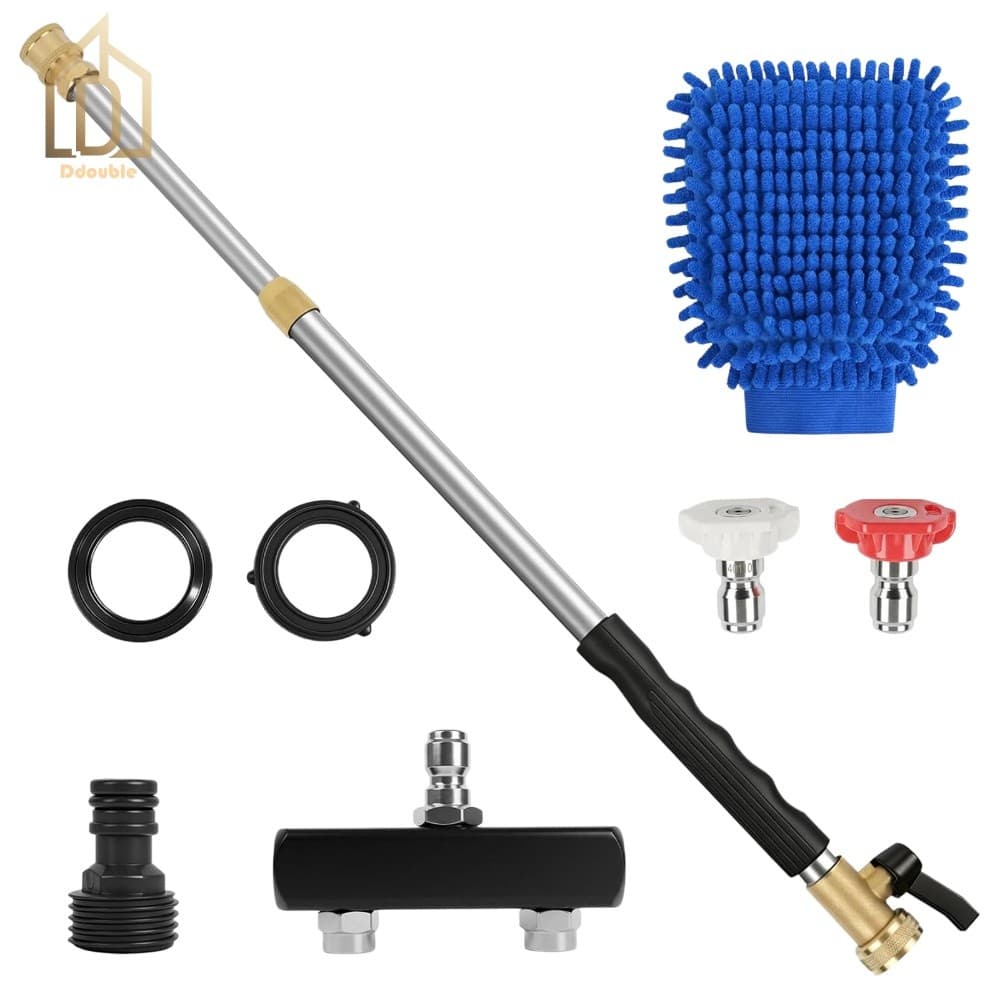 Bocal De Mangueira De Jardim Com Varinha Extensível Flexível E Aderência Confortável Para Limpeza De Carros Pisos [Ddoub