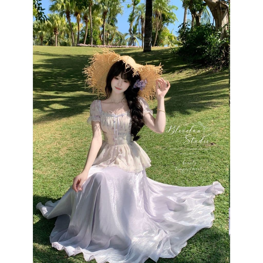 Saia rosa feminina verão 2026 novo estilo Streamer gaze Drape sereia Ji cetim longo verão saia roxa