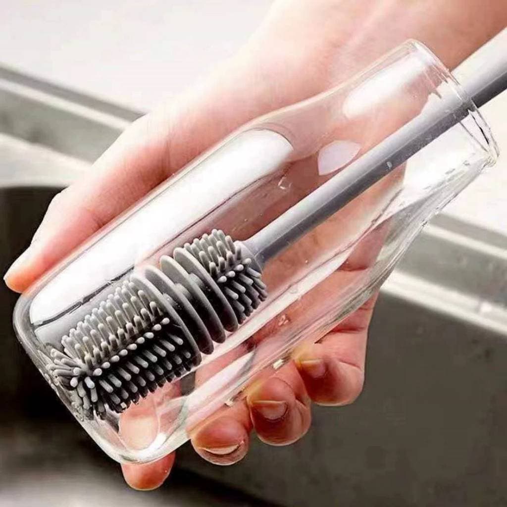 Escova de Silicone para Garrafas e Lava os Copos 360° – Multiuso