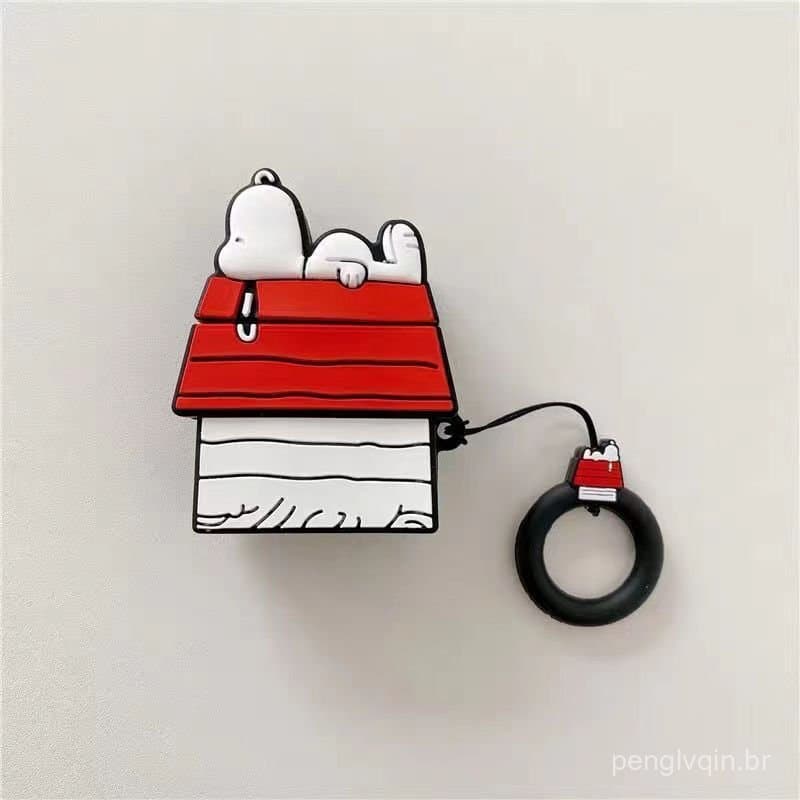 Capa para AirPods Pro3/Pro2 Snoopy E Red House, à prova de choque, em silicone macio 3D, para fones de ouvido 1, 2, Pro,