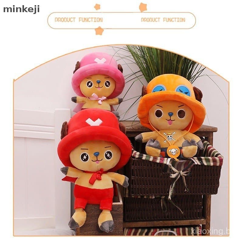 Brinquedo de Pelúcia de 35CM do Personagem Chopper de One Piece, Boneco de Pelúcia Fofo de Anime br JZTO