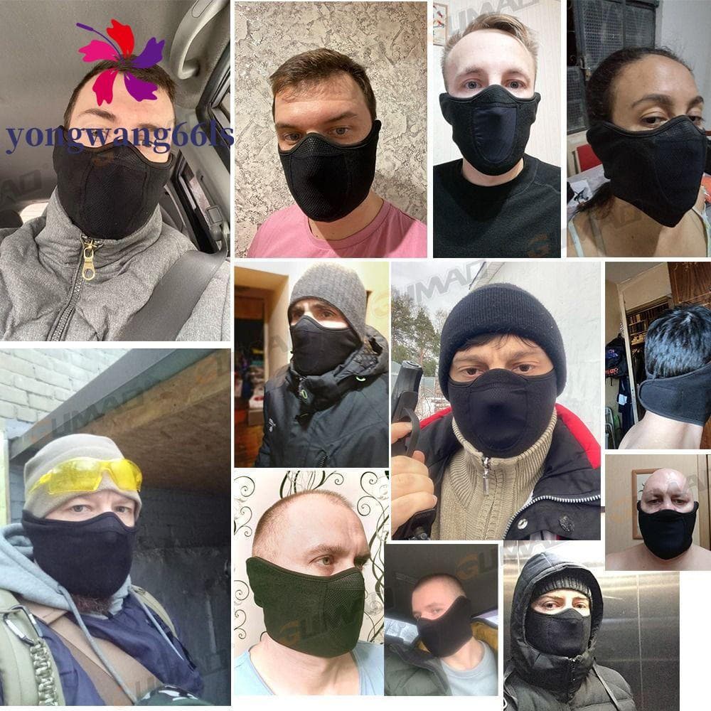 YONGWANG 2 Unidades De Máscara De Meia Cobertura Facial , Máscaras De Corrida Respiráveis Da Moda , Capa De Ouvido Aquec