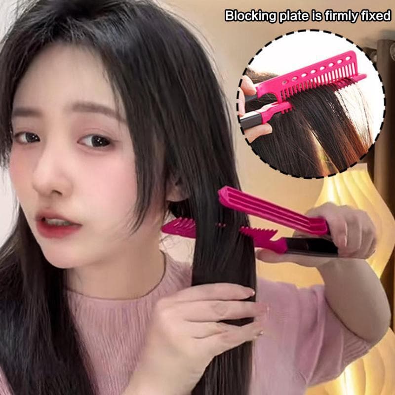 (WHDR) Escova Alisadora De Cabelo Tipo V DIY Ferramenta De Cabeleireiro Pentes Estilo Natural Pente De Ondulação Para Ho