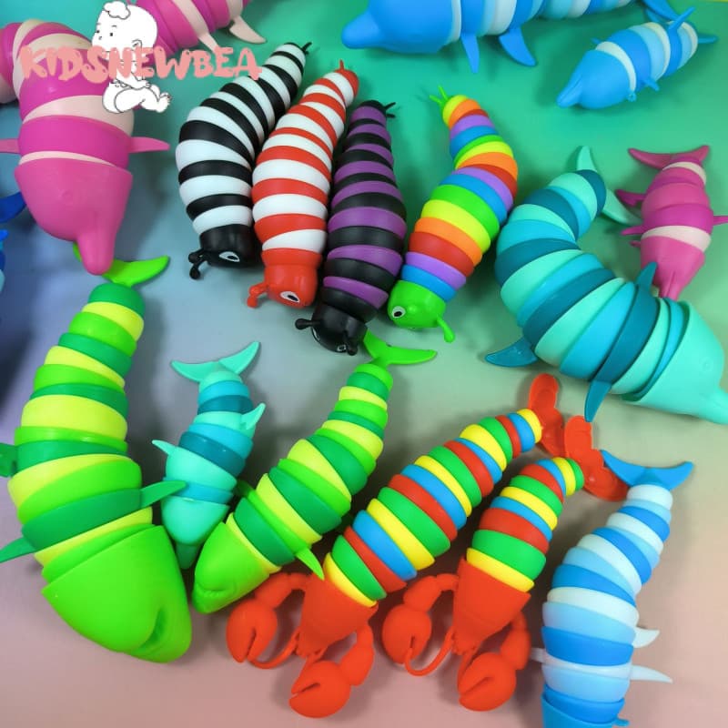 9.5cm brinquedos coloridos grande lagosta tubarão golfinho crianças brinquedos educativos presentes para crianças