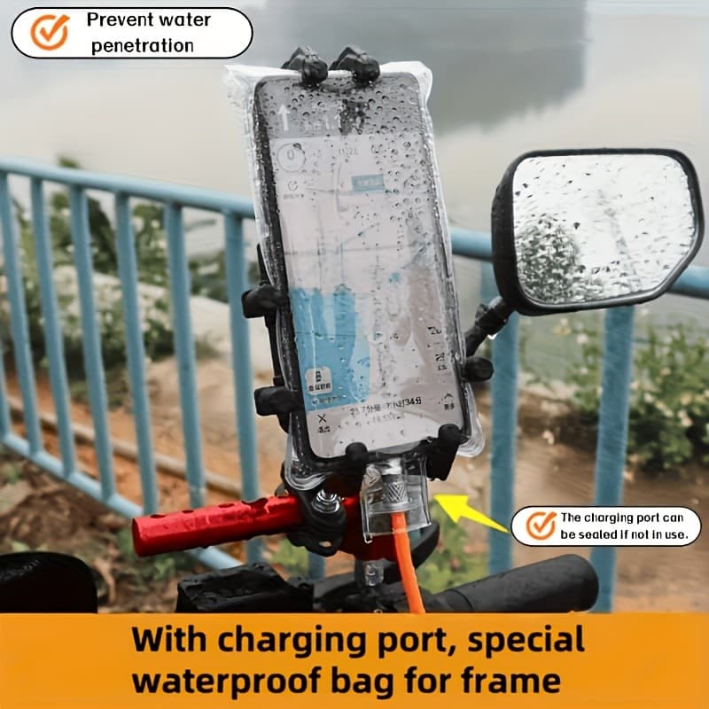 Capa de chuva para celular para motociclista de 4 unidades - Bolsa para celular com tela sensível ao toque para dias chu