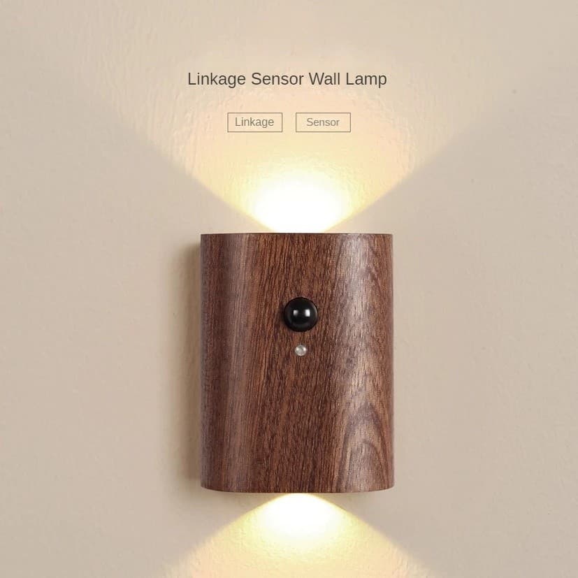 Lâmpada De Parede Com sensor De Movimento De Ligação , Corpo Humano De Madeira , Luz Noturna , Carregamento USB , Do Cor