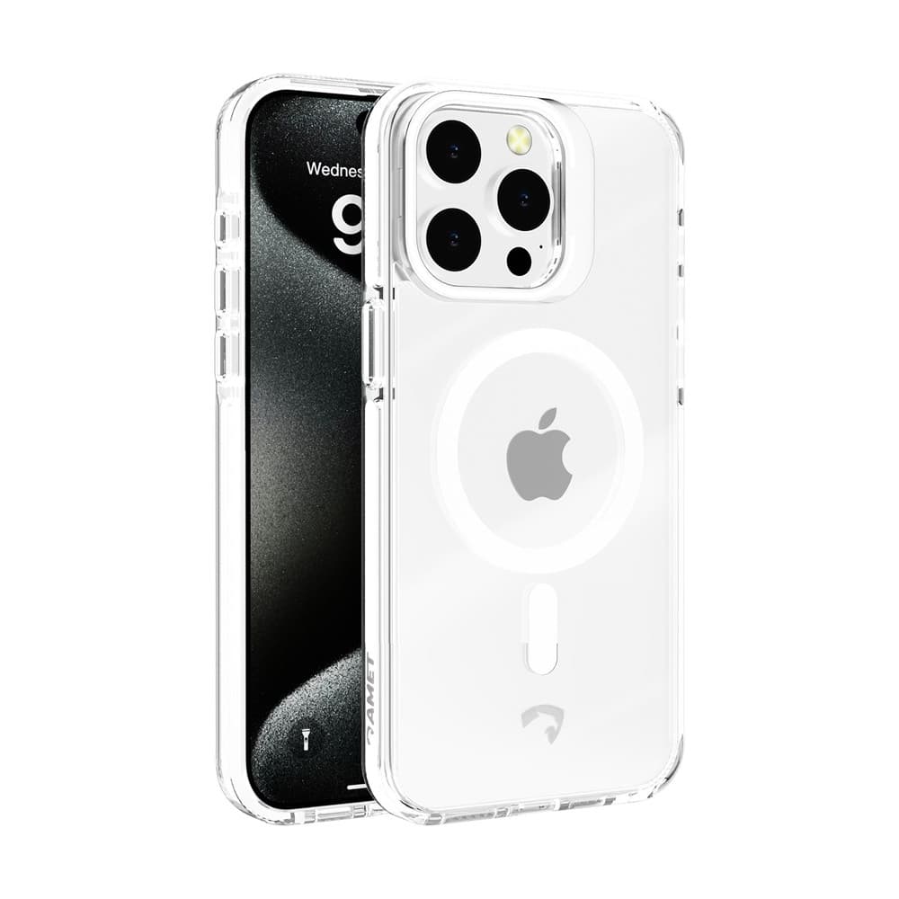 Capa para iPhone Amet Ellite Case Wynn MagSafe Transparente Não Amarela com Suporte Anti Impacto