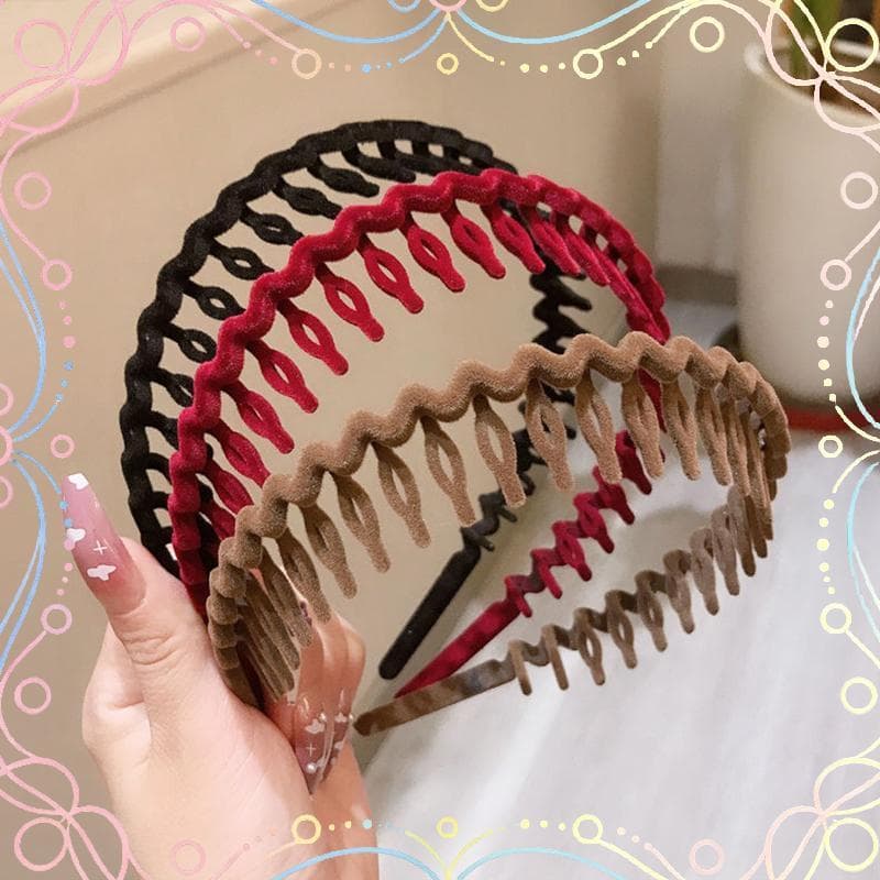 BUD Moda Floing Onda Em Forma De Antiderrapante Argola De Cabelo All-match Veludo Faixa Para Mulheres Menina Acessórios