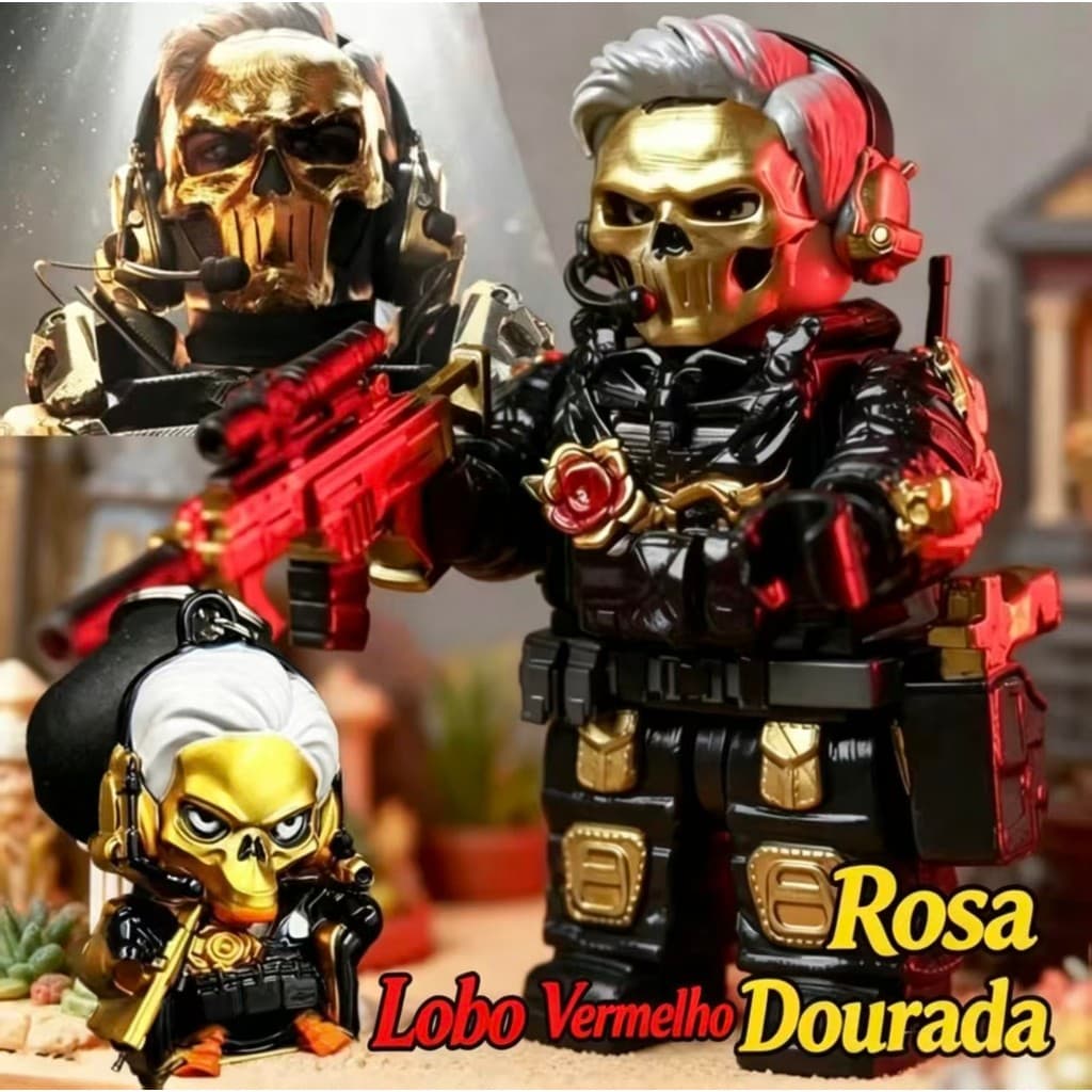 Boneca de bloco de construção Delta Force, modelo militar móvel, personagem de lobo vermelho, Weilong, juiz de ferro, Ki