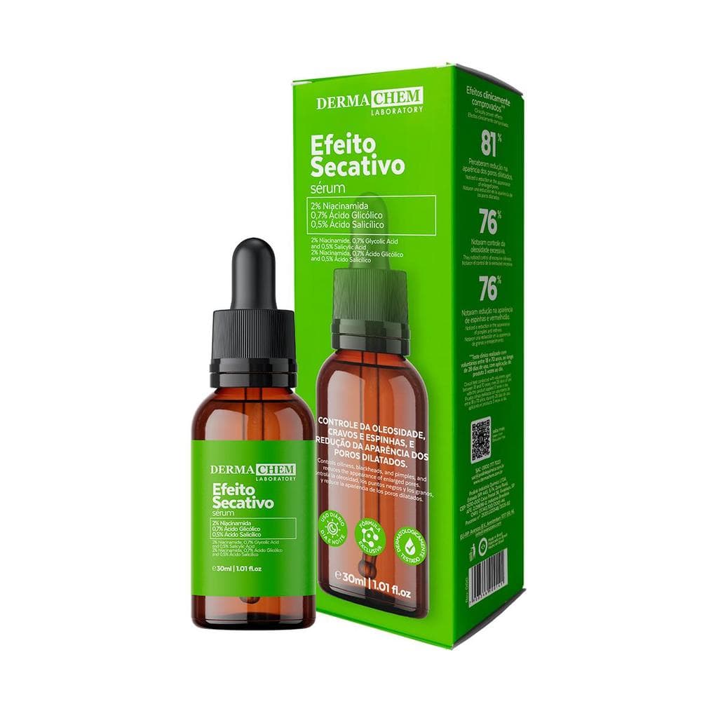 Sérum Facial Efeito Secativo Para Peles Oleosas e Acneicas 30ml - Dermachem