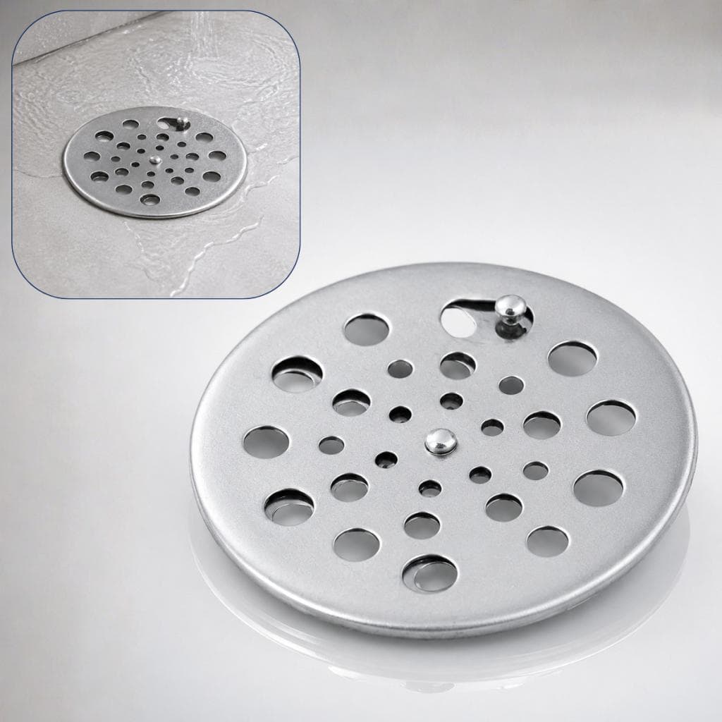Grelha para Ralo Redondo em Aço Inox 10cm e 15cm com Tampa Abre e Fecha Antiodor