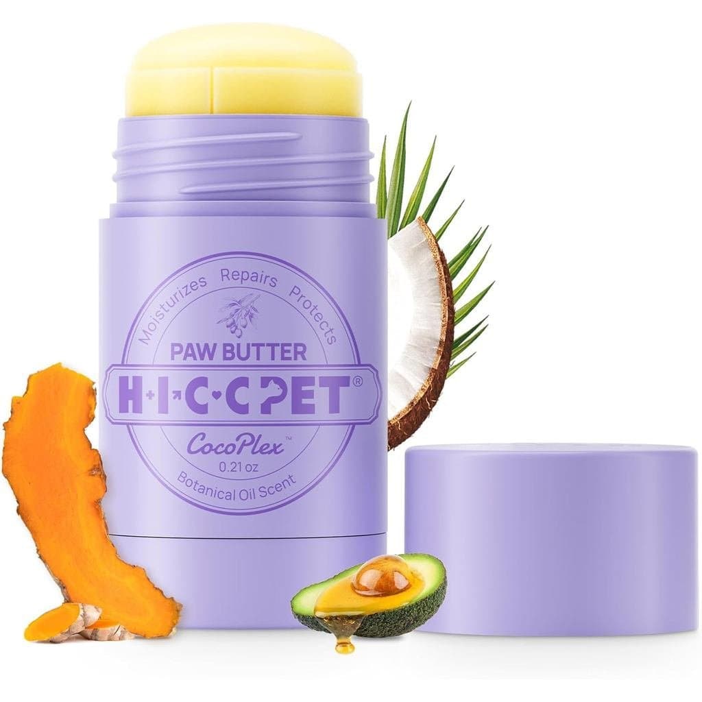 Bálsamo para Patas de Cães HICC PET 0,21 oz, Pacote de Viagem para Cães e Gatos, Bálsamo para Patas 100% Natural, Seguro