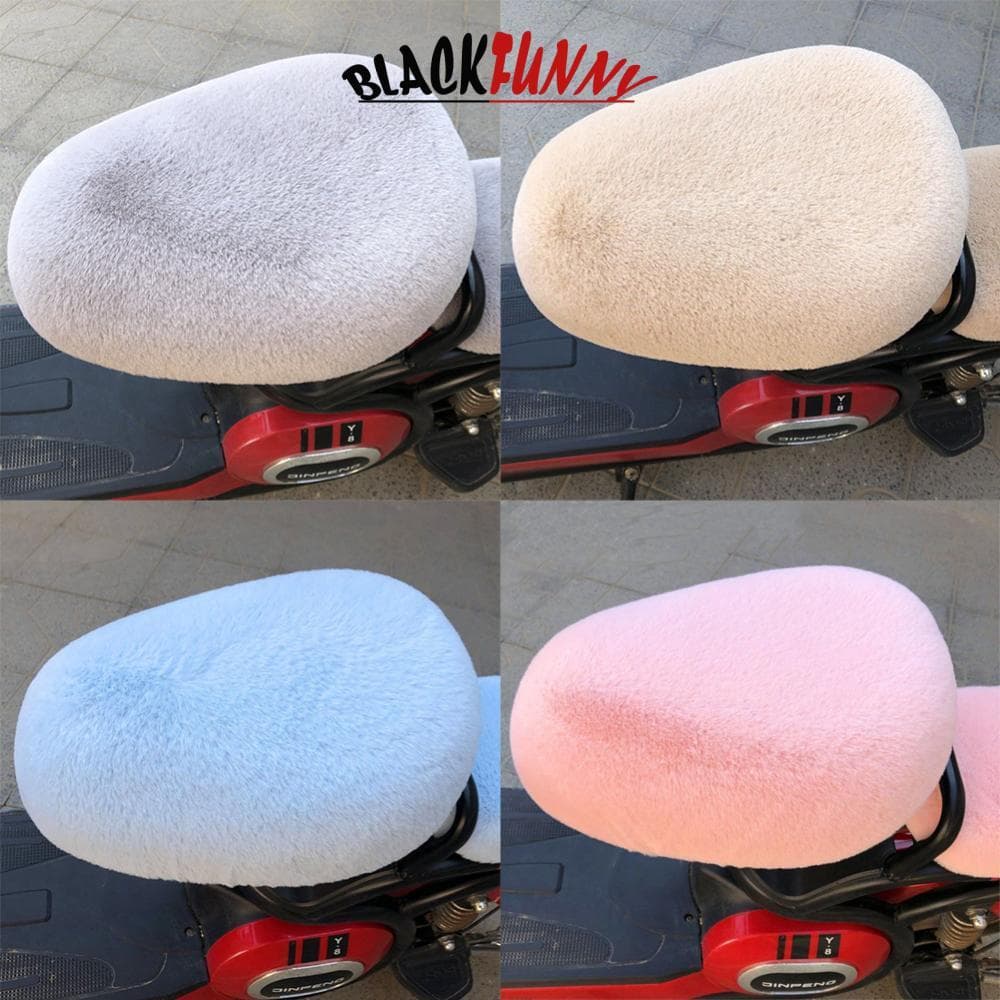 BLACKFUNNY Selim De Bicicleta Elétrica De Pelúcia Macio Capas De Assento Almofada De Ciclismo Confortável C2D1