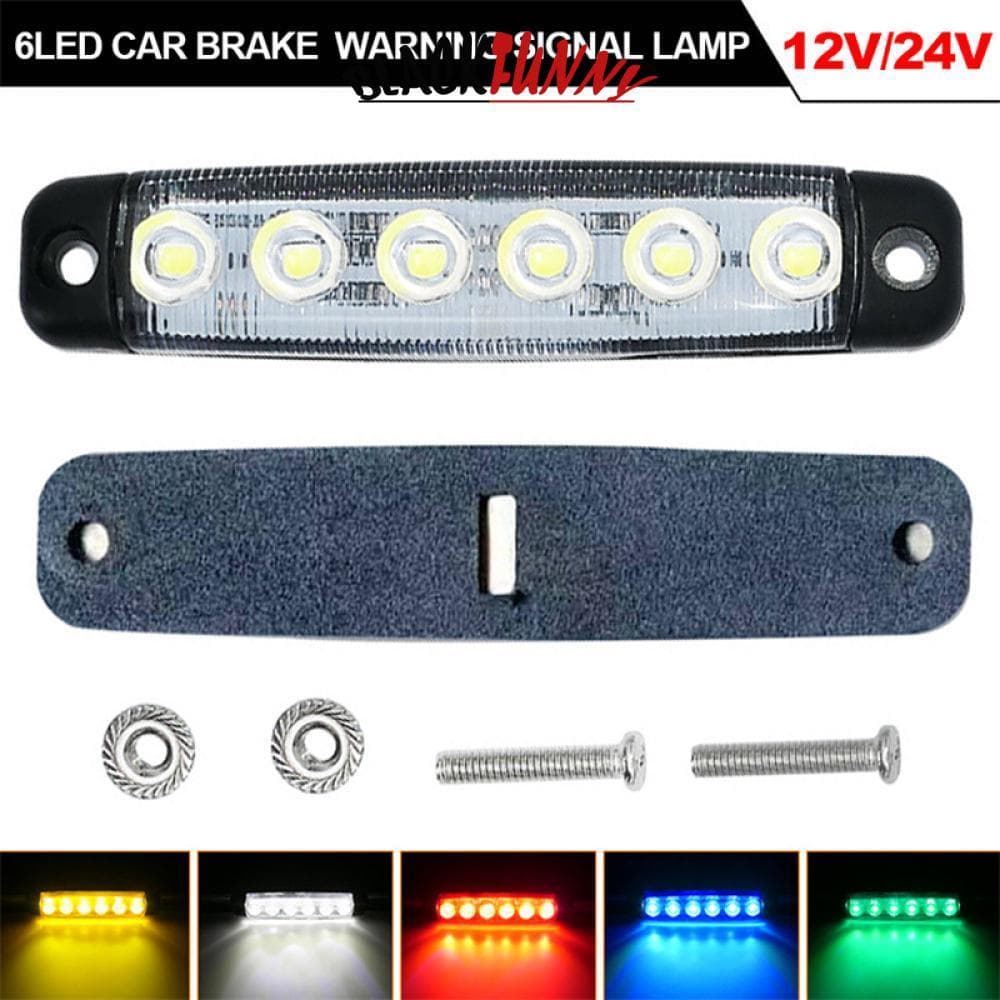 BLACKFUNNY 1PC Indicadores De Marcador Lateral Do Reboque Caminhão 6LED 24V Freio Carro Destaque Traseiro Luz Da Cauda L