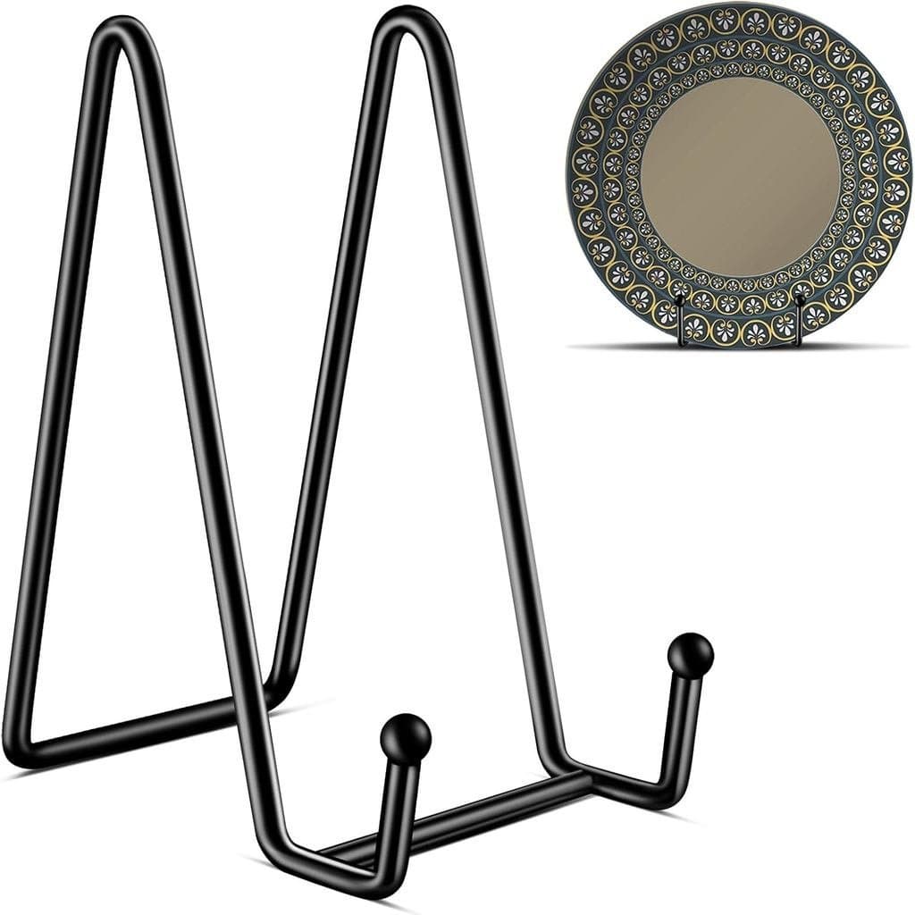 Kruodop Conjunto de 3 Suportes para Pratos de 6 Polegadas para Exibição, Pratos, para Molduras,