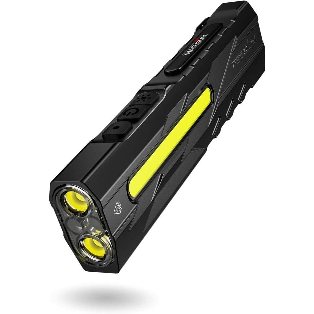 Lanterna Recarregável EDC WARSUN – Lanterna de Bolso LED Compacta de 1500 Lúmens com Base Magnética e Clipe, Luz de Trab