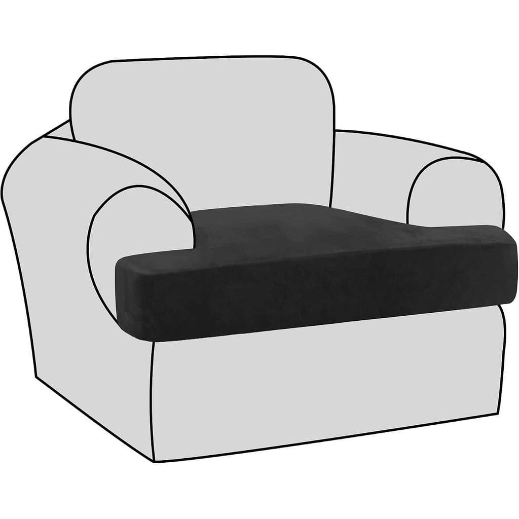 H.VERSAILTEX Capas de Sofá em Veludo Elástico de 3 Peças para Sofá com 3 Almofadas, Capas Individuais para Assentos de S