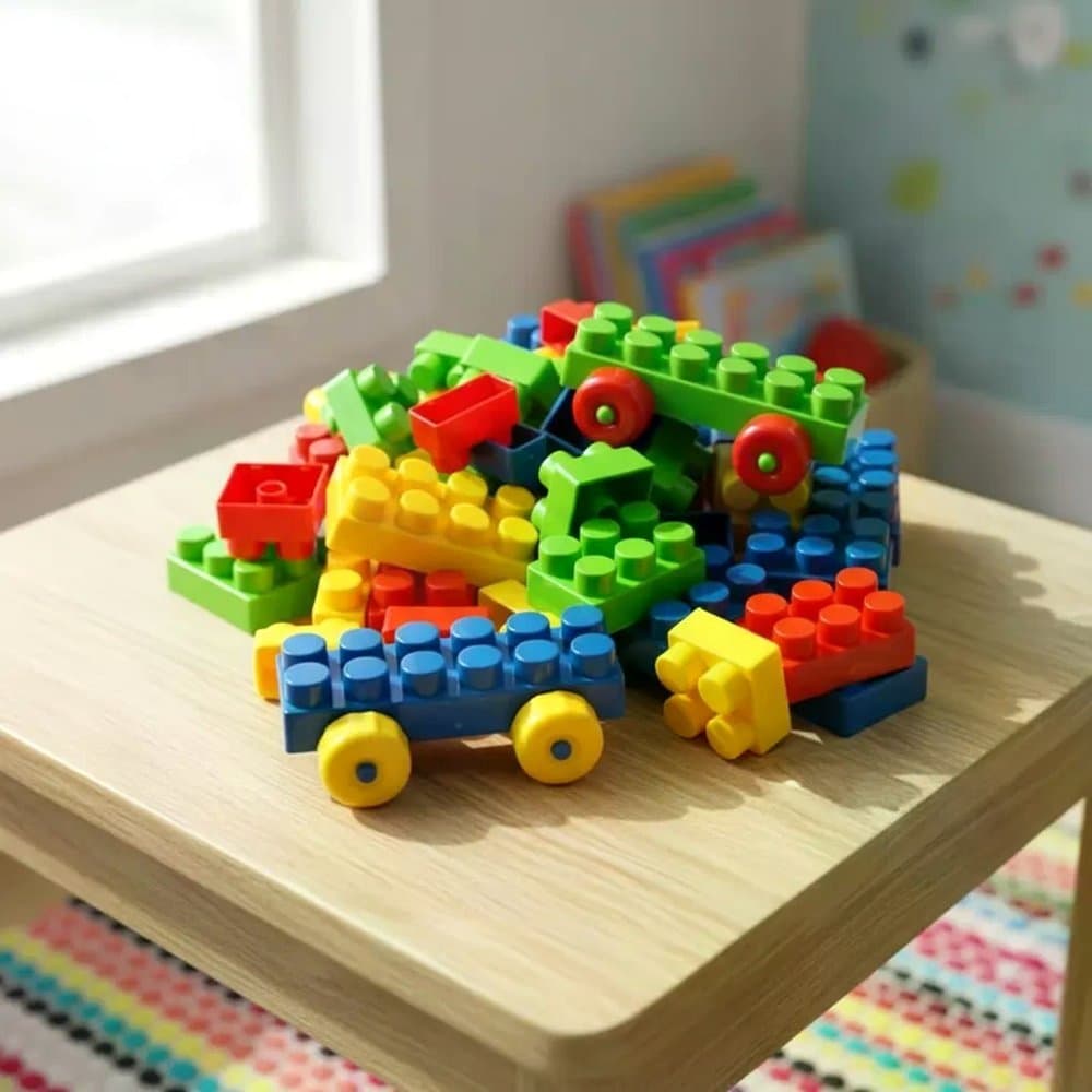 Brinquedo Educativo C/ 27 Peças Blocos de Montar Encaixar