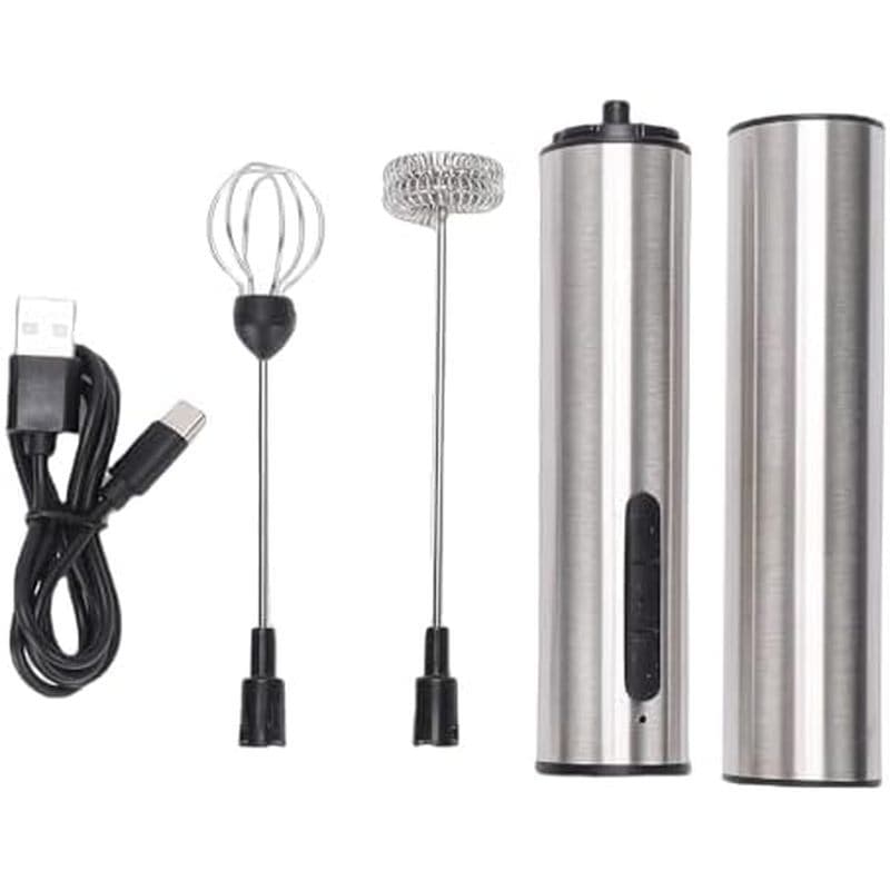 Batedor de leite recarregável, liquidificador elétrico de bebidas de aço inoxidável, liquidificador multifuncional adequ