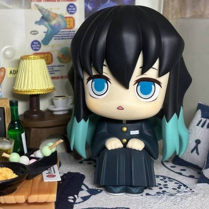 Figura de anime de 10cm "Demon Slayer" Tokito Eto e Tomioka Giyu, modelo colecionável HPNS