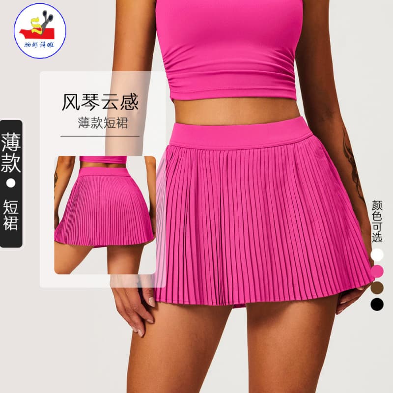 WSX Forro Shorts Esportes Tênis Saia Forro Shorts Saia de Tênis Esportivo Bolso Lateral Saia Esportiva Feminina Falso Du