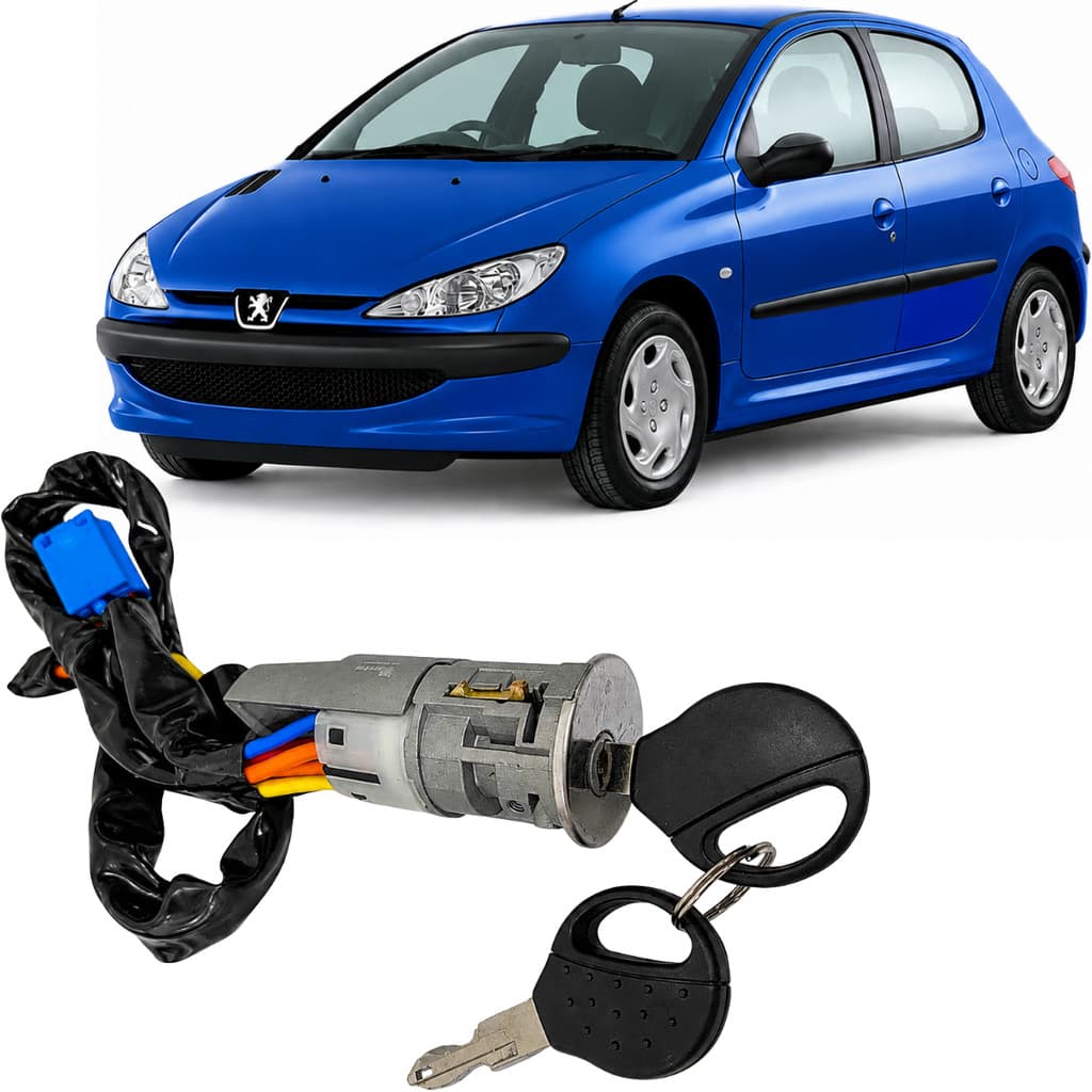 Cilindro Comutador Ignição Peugeot 206 Passion 1999 Até 2009