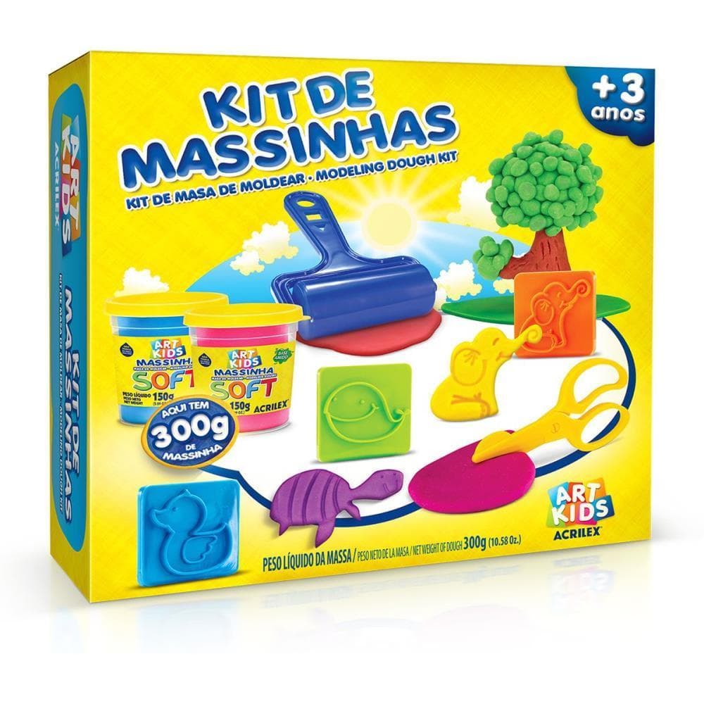 Massa para Modelar Criativa ART KIDS 7 150G C/7 Acessorios