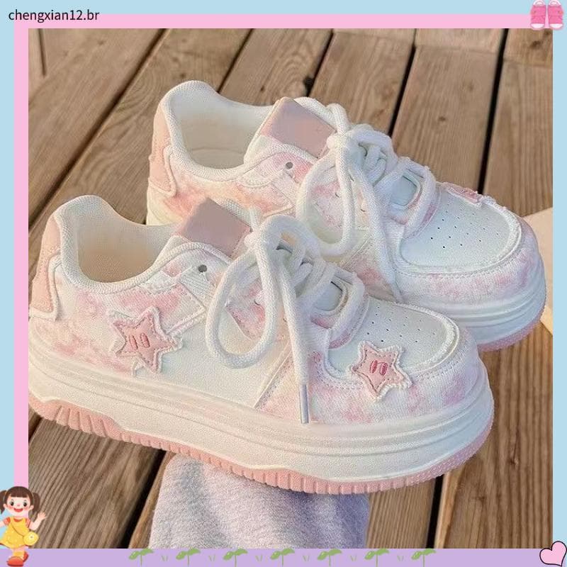 Meninas tênis 2025 primavera novo estilo meninas tênis médio grande crianças sapatos brancos estudante sapatos planos