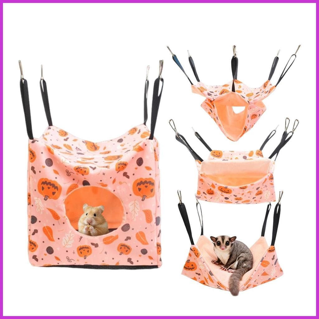 Furão Rede Para Gaiola 4 Peças Halloween Pendurado Hamster Cama Habitat Gabinete Interior Casa yauaerbr
