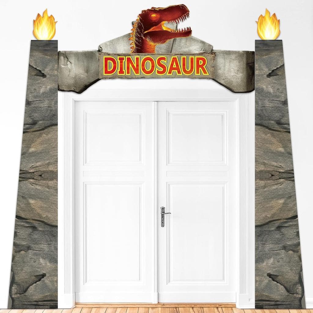 3 Peças de Decoração de Porta com Dinossauros, Faixas Decorativas para Varanda com Dinossauros, Suprimentos para Festa d