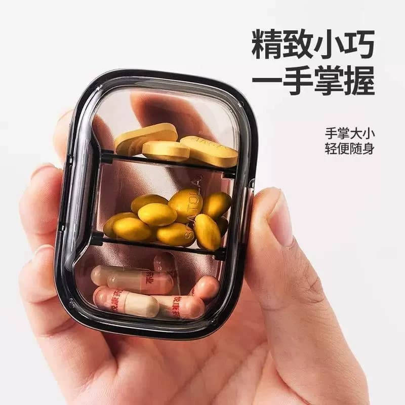 Japão importado qualidade caixa de comprimidos portátil sub-embalagem Mini três refeições por dia medicina portátil sub-