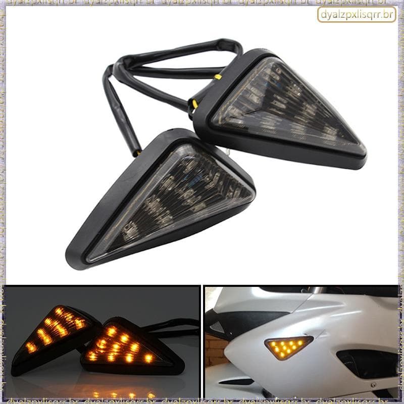[Fsp] 2 Peças De Luz De Sinalização LED Em Forma De Triângulo De Montagem Embutida , De Mudança De Direção De Motociclet