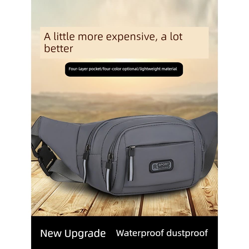 [Quatro bolsos] Cintura multifuncional Bolsa Homens Mulheres Correndo Bolsa para celular Engrossada Resistente ao desgas