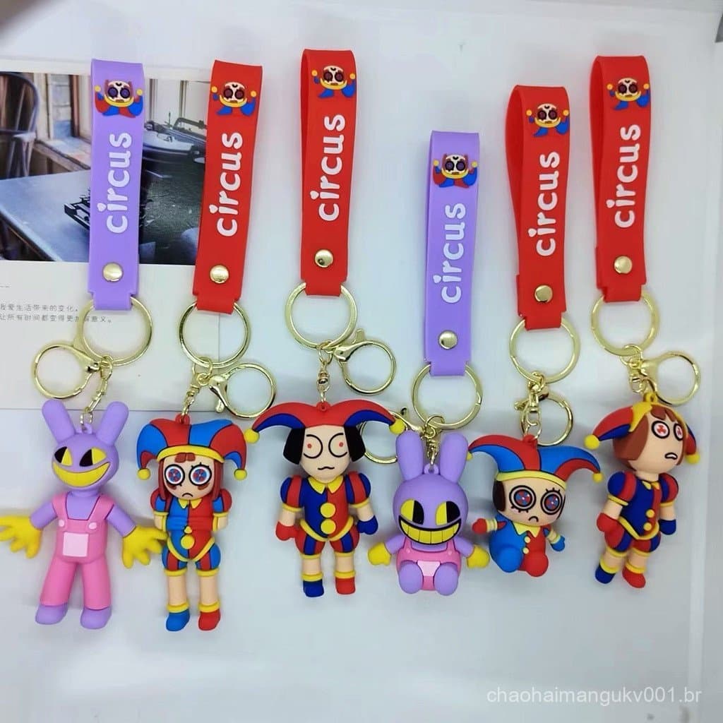 O Incrível Chaveiro Digital De Circo Jax Toy Cartoon Anime Pomni Theater Doll Pendent Kids Gifts