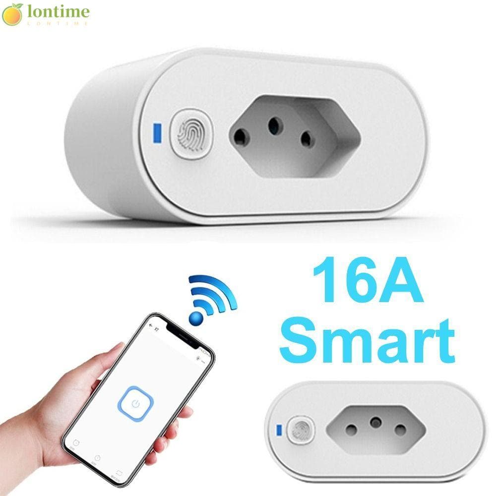 Adaptador De Tomada Inteligente LONTIME , Monitoramento De Energia De Bloqueio Infantil Plugue Brasil , De Controle De V