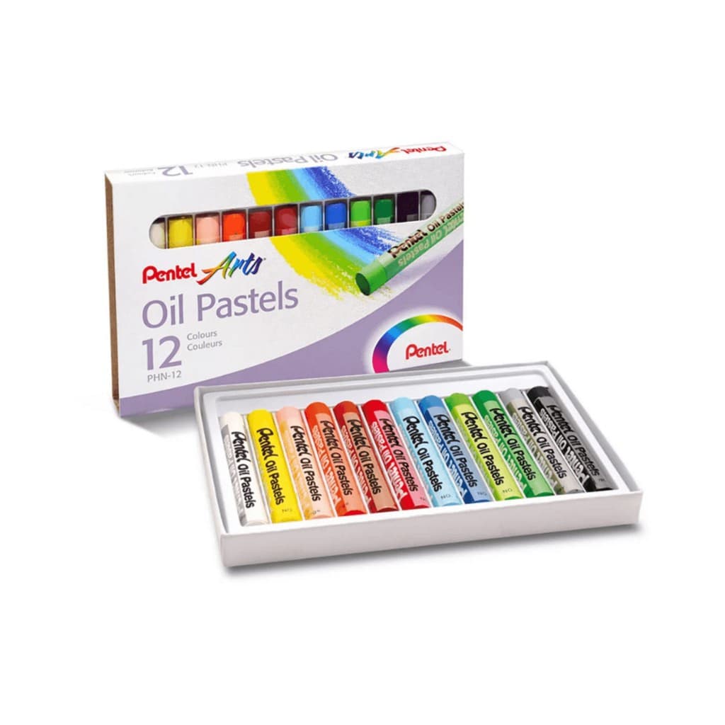 Giz Pastel Oleoso Pentel 12 Cores
